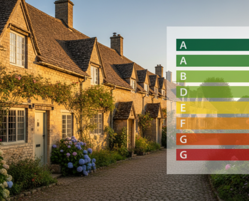 Oxfordshire Landlord EPC Hub - Cotswold stone cottages with EPC energy rating chart