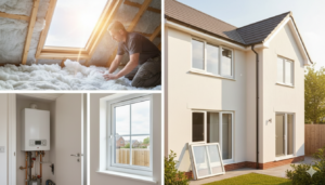 How to improve EPC rating - house energy efficiency improvements including insulation and double glazing