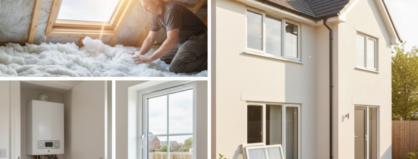 How to improve EPC rating - house energy efficiency improvements including insulation and double glazing